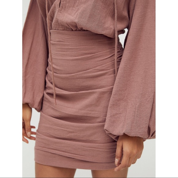 SOLD Free People The Only One Mauve Brown Mini Dress - Picture 4 of 4